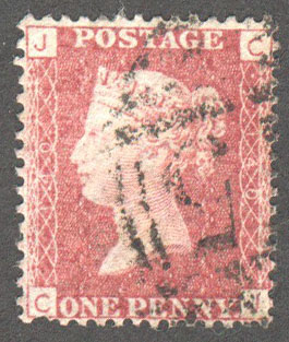 Great Britain Scott 33 Used Plate 140 - CJ - Click Image to Close